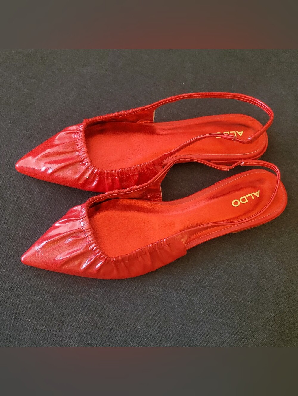 ALDO Red Pointed Slingback Mules